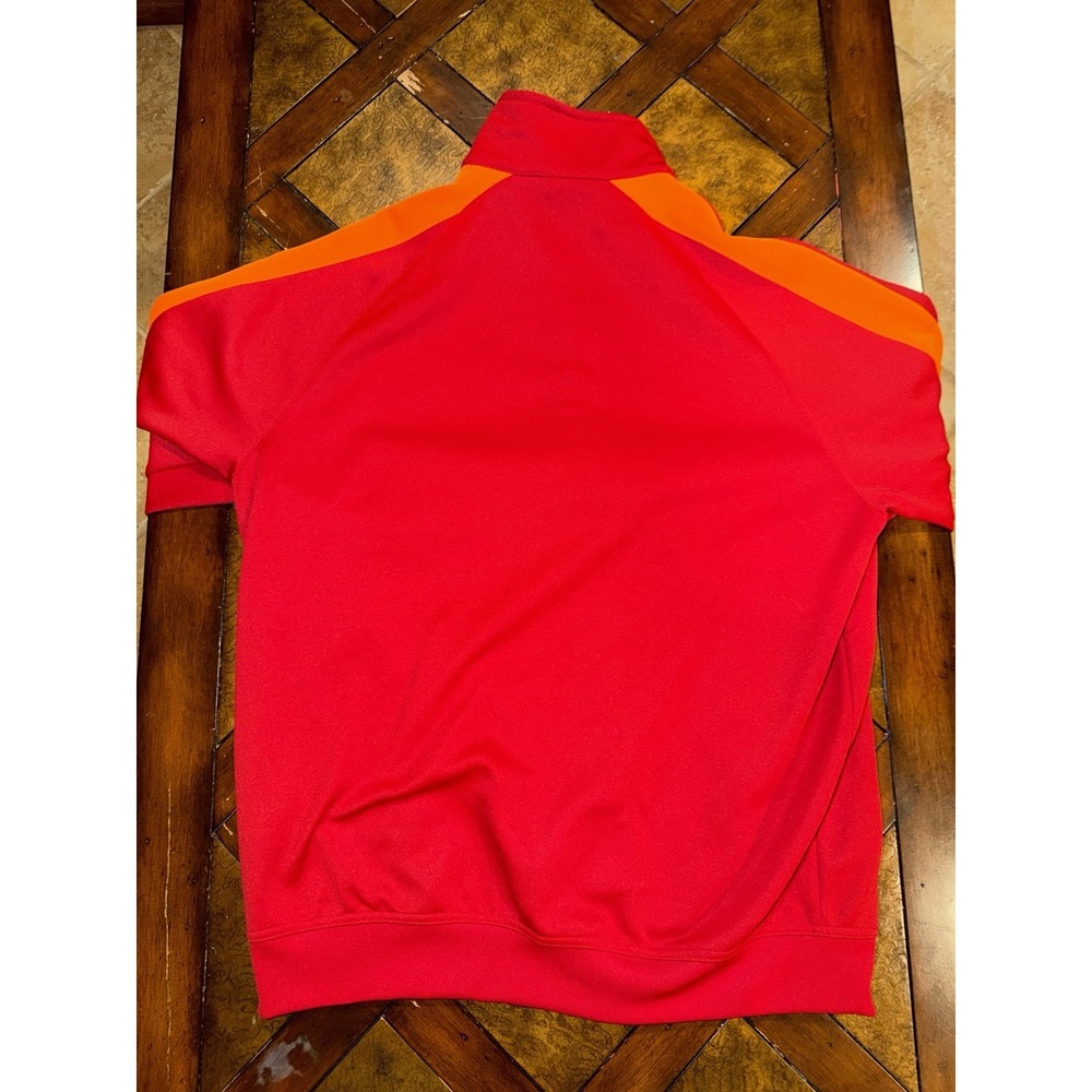 Nike Jacket Mens XL Red Orange Stripe Logo Swoosh Running Football Full Zip Y2K - Picture 7 of 10